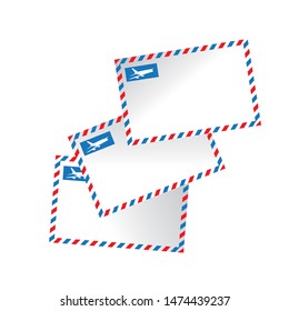 letter envelope.  vector illustration.  white background.