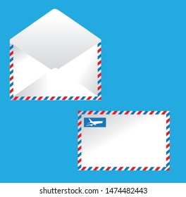 letter envelope  vector illustration  white background