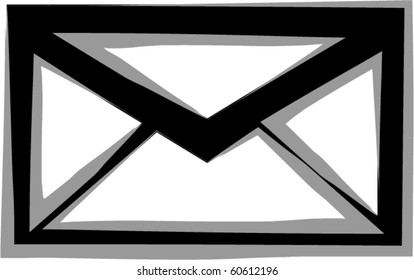 Letter envelope. White paper envelope. Mail symbol.