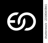 Letter EO creative overlapping monogram logo