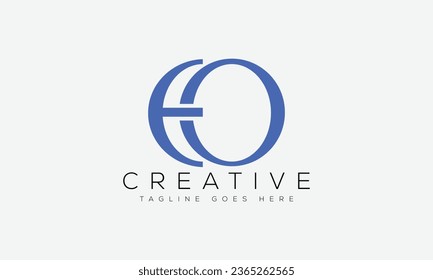 Plantilla de diseño de logotipo de carta EO ilustración vectorial