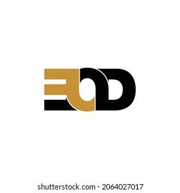 Letter EOD simple logo design vector