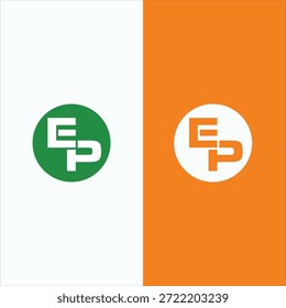 letra EP conceito logotipo design vetor template