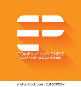 Letter EP initial modern abstract monogram type icon in vector format.