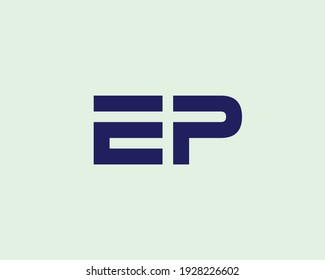 letter ep logo design vector template