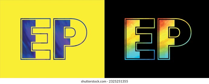 Letter EP logo design vector template. Creative modern luxurious logotype for corporate business identity