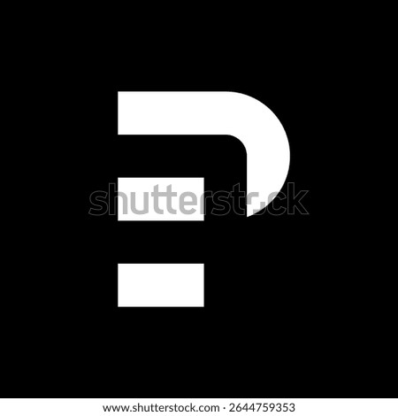 Letter EP or PE creative monogram logo