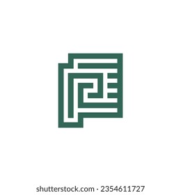 Letter EP or PE logo