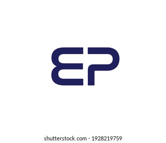 letter ep and pe logo design vector template