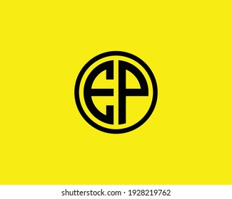 letter ep and pe logo design vector template