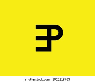 letter ep and pe logo design vector template