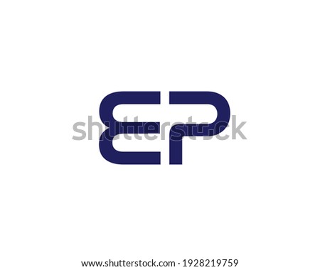 letter ep and pe logo design vector template
