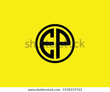 letter ep and pe logo design vector template