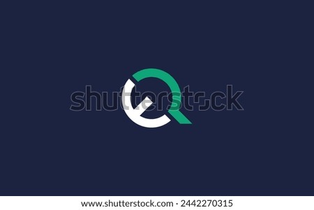 letter eq with circle logo icon design vector design template inspiration