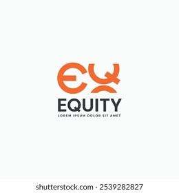 Letter EQ logo design concept. Modern unique vector logo template