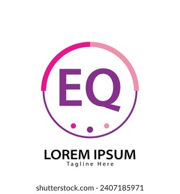 letter EQ logo. EQ logo design vector illustration for creative company, business, industry