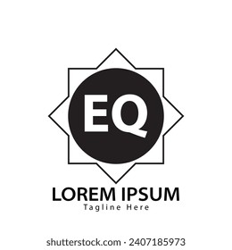 logotipo EQ de la letra. Ilustración vectorial del diseño del logotipo EQ para la empresa creativa, el sector empresarial, la industria