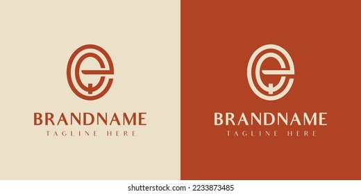 Letter EQ or QE Oval Logo, suitable for any business with EQ or QE initials.