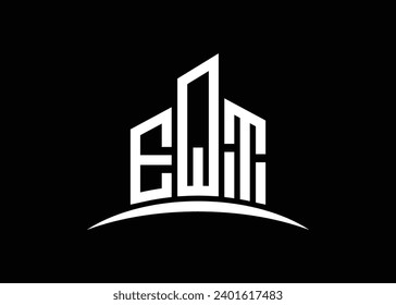 Letra EQT Building vector monograma plantilla de diseño de logotipo. Construyendo el logotipo EQT de forma.