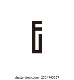 Letter Er rE E r rectangle, square geometric symbol simple logo vector