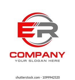 Letter ER initial logo Design vector