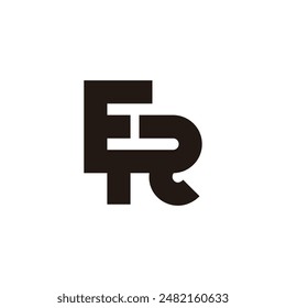 letter er linked geometric line simple logo vector 