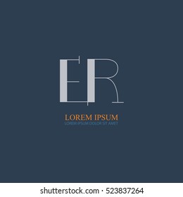 letter Er linked logo design for company identity