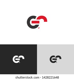 Letter er linked lowercase logo design template elements. Red  letter Isolated on black  background. Suitable for business, consulting group company.
