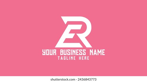 Letter ER Logo Design concept Vector Art