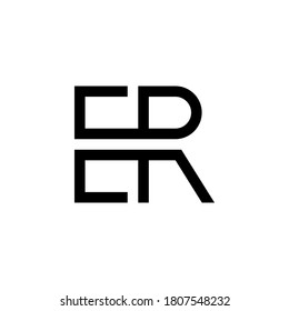 Plantilla de diseño de logotipo de ER carta