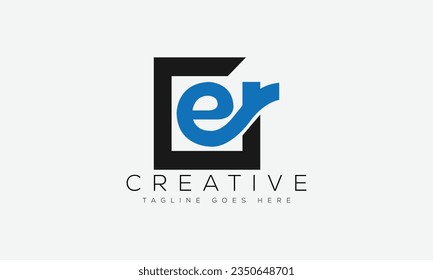 Letter ER logo design template vector illustration.