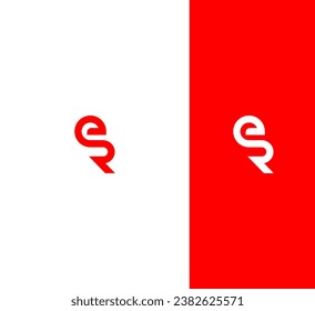 Letter ER, RE logo design template elements. Modern abstract digital alphabet letter logo.