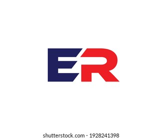 letter er and re logo design vector template