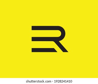 letter er and re logo design vector template