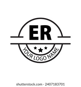 letter ER logo. ER logo design vector illustration for creative company, business, industry