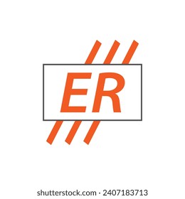 letter ER logo. ER logo design vector illustration for creative company, business, industry