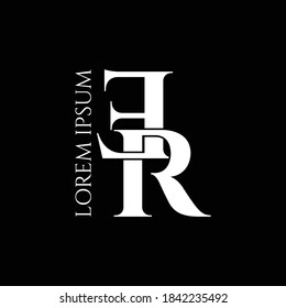 Letter ER luxury logo design vector