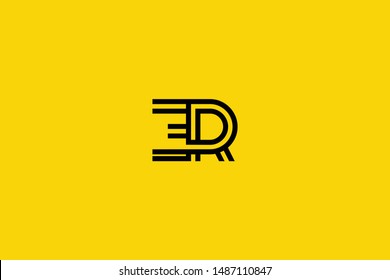 Letter ER RE R E initial logo design. Creative Minimal luxury emblem design. Universal elegant icon. Premium business finance logotype