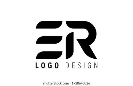 Letter ER RE R E initial logo design. Creative Minimal luxury emblem design. Universal elegant icon. Premium business finance logotype
