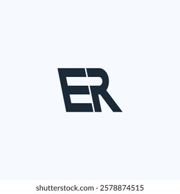 Letter ER RE R E initial logo design. Creative Minimal luxury emblem design. Universal elegant icon. Premium business finance logotype