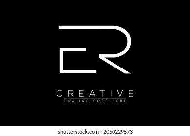 letter ER, RE, R, E, Abstract initial monogram letter alphabet logo design