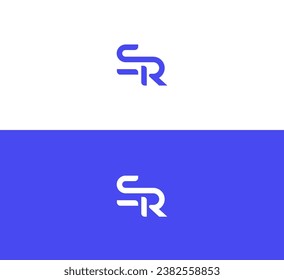 Letter ER, RE, SR, RS logo design template elements. Modern abstract digital alphabet letter logo.