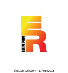 Letter ER simple logo design vector. monogram logo vector illustration