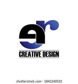 Letra ER simple diseño de logotipo moderno vector