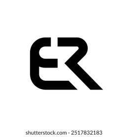 Letter Er simple new unique artistic monogram logo