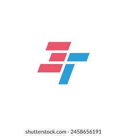 letter er stripes run movement logo vector 