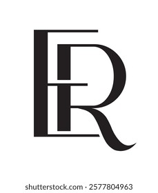 letter ER or RE vector logo design for luxury, fashion, jewelry, boutique, and startup