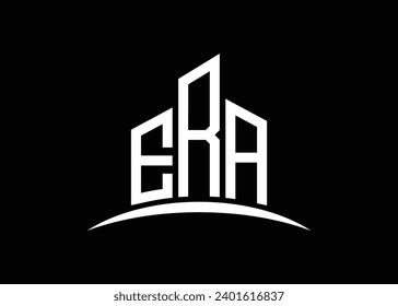 Letter ERA Building vector monogram logo design template. Building Shape ERA logo.