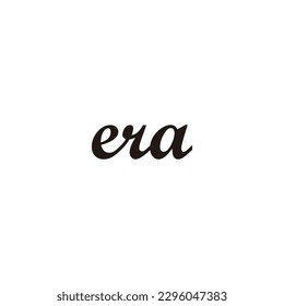 Letter era connect geometric symbol simple logo vector
