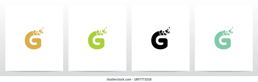 Letter Eroded Into Leaf Letter Logo Design G